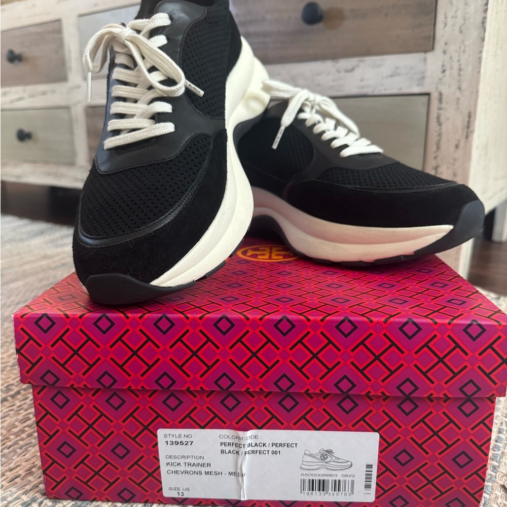 Tory Burch Black and White Sneakers